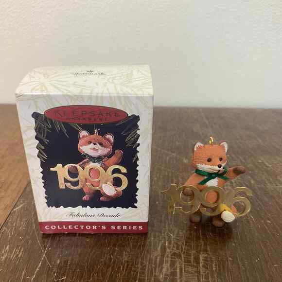 Hallmark Fabulous Decade Brass 1996 Fox handcrafted Keepsake Ornament New - Picture 4 of 4